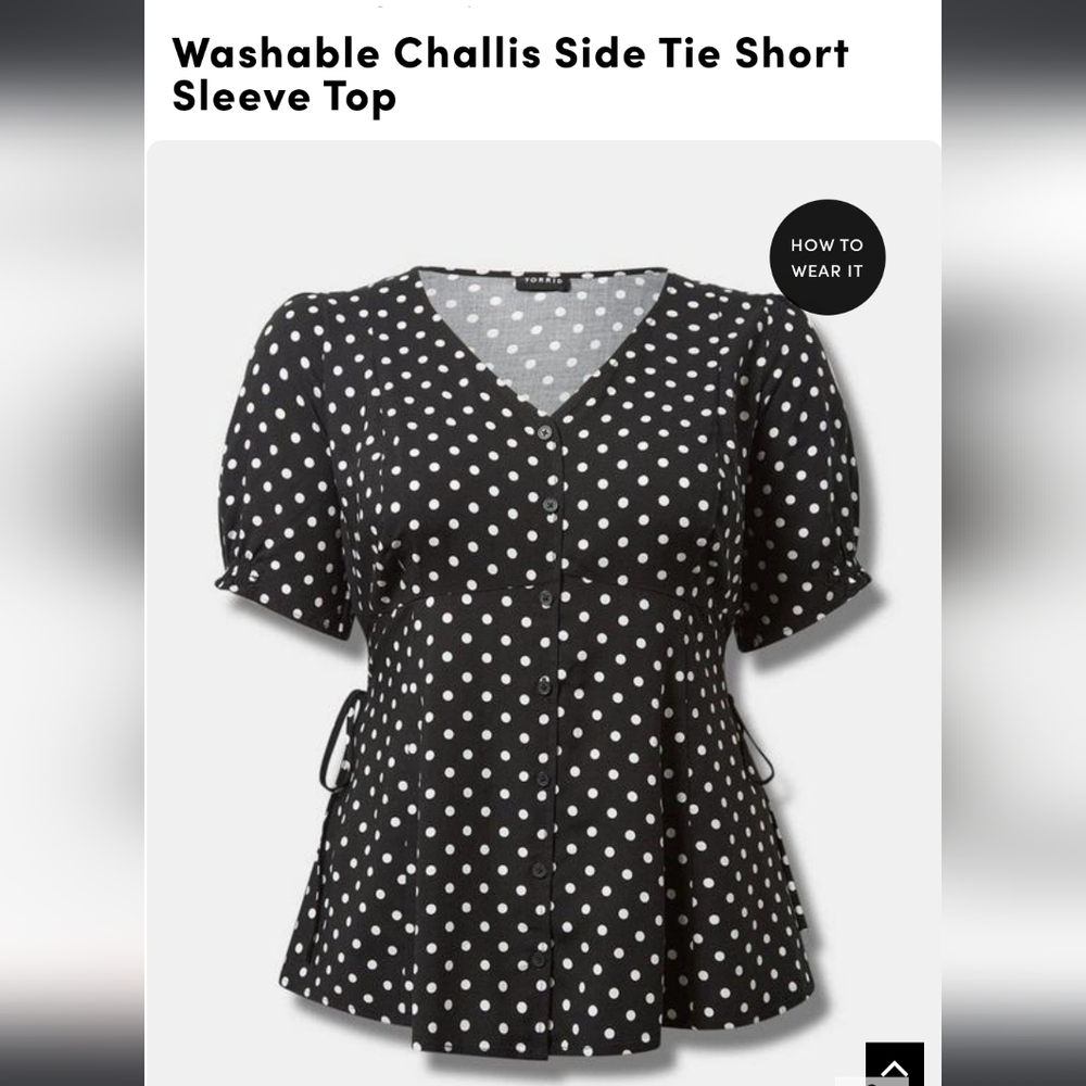 Short sleeve Polka Dot Blouse